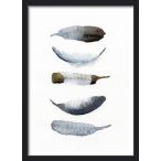THE CLAY PLAY | WATERCOLOR NORTH BOHO BIRD FEATHERS(no.366) | A3 アートプリント/ポスター