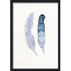 THE CLAY PLAY | BLACK AND WHITE BIRD FEATHERS (DOUBLE) (no.377-x) | A4 アートプリント/ポスター