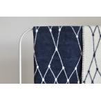 bastisRIKE | THE GRID - COTTON BLANKET (navy blue) | ブランケット