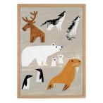 HUMAN EMPIRE | WINTER ANIMALS POSTER | ポスター (50x70cm)【北欧 雑貨 イラスト ポスター インテリア】