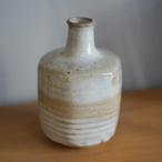 Danish ceramic flower vase (white glaze/beige) | цветок основа Дания Vintage ваза 