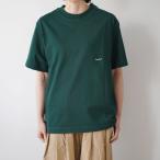 GYMPHLEX | HWJ CREW NECK S/S T-SHIRT (off white/forest green/greige) size XS | ジムフレックス クルーネックTシャツ