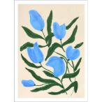Camilla Bergqvist | Blue Tulips | A3 アートポスター 北欧 デンマーク イラスト