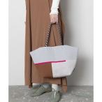 TRICOTE (トリコテ) | HALF MESH KNIT BAG (light gray/charcoal) | ハーフメッシュニットバッグ