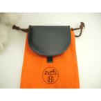 エルメス ブルゴーニュ ボックスカーフ インディゴブルー 小銭入 コインケース@ 11