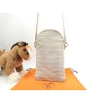  Hermes pillow vi vula-to кожа незначительный пепел небольшая сумочка Cross сумка "body" @*D 2