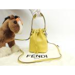 フェンディ s付ハンドバッグ モントレゾール レザー黄 ポシェット 美品@ 8