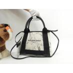 ショッピングバレンシアガ バレンシアガ ネイビーカバXS キャンパス/レザー 白黒大理石柄 ポシェット ミニハンドバッグ@ 18