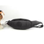 モンクレール ボディバッグ ダウン入ナイロン 黒 バムバッグ ベルトバッグ 美品@ 1