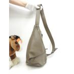 ショッピングロエベ ロエベ アントン スリング レザー灰 斜掛ショルダーバッグ クロスボディバッグ@052129