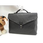 ボッテガヴェネタ ブリーフケース イントレチャート レザー黒 書類カバン ビジネスバッグ@B04497488Z