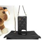  Chanel iphone15proMax кейс черная икра чёрный жемчуг с ремешком покрытие прекрасный товар @A180305C