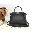  Fendi pi- Cub - Mini selection задний кожа чёрный s есть ручная сумочка небольшая сумочка прекрасный товар @ 31