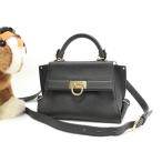  Salvatore Ferragamo sophia gun chi-ni кожа чёрный s есть ручная сумочка небольшая сумочка прекрасный товар @FZ-21D570 2