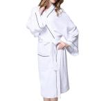 [imok Rico ] ванна сверху ..sa. перо тканый .. купальный халат для мужчин и женщин свободная домашняя одежда вафля ткань .... отель spa sauna (S, белый )