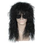 Linfairy Heavy Metal Rocker Black Adult Wig хеви-метал запирающийся шкафчик черный взрослый парик размер 