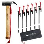 RiveRock(liba блокировка ) молоток для колышков упаковочный пакет безопасность колпак имеется колок 6шт.@ ночь свет трос чуть более .( Hammer колок 6шт.@+ задний / красный )