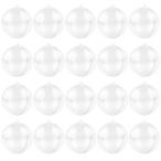 MIKAILE オーナメント ボール 6cm クリスマス 透明 中空 ボール 充填可能 手作DIY (20個)