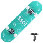 Yioufan скейтборд 8 слой. Canada. клён материал 31x8 дюймовый ребенок / для взрослых Pro / для начинающих высокая точность 4 колесо концентрация сила . flat . ощущение выращивание skebo( зеленый )