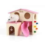  хомяк house дерево. дом клетка дом 2 этаж . мелкие животные a потертость шик скольжение шт. имеется ( розовый )