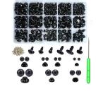 VIVIZHWH ぬいぐるみ目 さし目 目玉 動物 人形 人形眼 アイ 人形目 さしテディベア テディ目玉 動物鼻 プラスチックノーズ DIY 縫製