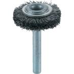 研削研磨用品 軸付ブラシ ＴＲＵＳＣＯ　軸付ホイールブラシ　φ３２Ｘ軸６　鋼線　線径０．３　  (TB-6202)