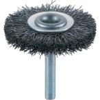 研削研磨用品 軸付ブラシ ＴＲＵＳＣＯ　軸付ホイールブラシ　φ５０Ｘ軸６　鋼線　線径０．３　  (TB-6222)