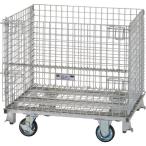 コンテナ・パレット メッシュパレット ＴＲＵＳＣＯ　ネットパレット　車輪付　１０００Ｘ８００Ｘ９５５　クロムフリー　  (T0810GS)