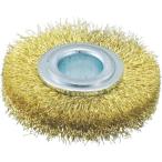 研削研磨用品 ホイールブラシ ＴＲＵＳＣＯ　ホイルブラシ　３８Ｘ１０ｍｍ穴　真鍮線　線径０．１５　  (TB-6314)