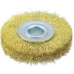研削研磨用品 ホイールブラシ ＴＲＵＳＣＯ　ホイルブラシ　５０Ｘ１０ｍｍ穴　真鍮線　線径０．１５　  (TB-6324)