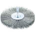 研削研磨用品 軸付ブラシ ＴＲＵＳＣＯ　軸付ホイールブラシ　φ１００Ｘ軸６．３５　ステンレス線０．３　  (TB-6253-60)