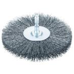 研削研磨用品 軸付ブラシ ＴＲＵＳＣＯ　軸付ホイールブラシ　φ１００Ｘ軸６．３５　鋼線０．３　  (TB-6252-60)