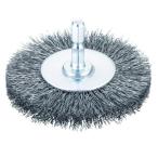 研削研磨用品 軸付ブラシ ＴＲＵＳＣＯ　軸付ホイールブラシ　φ７５Ｘ軸６　鋼線　線径０．３　  (TB-6242)