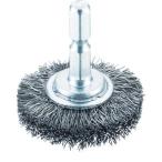 研削研磨用品 軸付ブラシ ＴＲＵＳＣＯ　軸付ホイールブラシ　φ３８Ｘ軸６．３５　鋼線０．３　  (TB-6212-60)