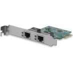 スターテック LANカード/PCIeE/x1/2x RJ45