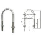 日栄インテック ステンレス 足長UボルトN付 3/8x40A (+50L) 0070408042 ステンレス鋼管用