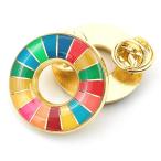 国連SDGs ピンバッジ （サステイナブル・デベロップメント・ゴールズ）の公式ピンバッジです2個セット円形ピンバッジ