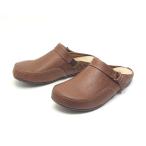 レディース 2WAYベルト サボサンダル クロッグサンダル ブラウン