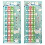 ki...simaenaga карандаш (3 цвет × каждый 2 шт сердцевина B). ластик комплект ×2 шт (EL)..... товары Hokkaido канцелярские товары Kids почтовая доставка бесплатная доставка 