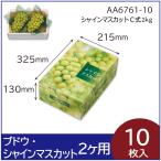 ブドウ・シャインマスカットギフト用化粧箱 シャインマスカット C式 2kg 果物箱 プレゼントボックス 贈答ケース 包装資材 パッケージ 10枚入 (AA6761)