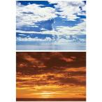 ジオラマシートeL 海01  背景シート 594x420  2パターン 1枚 箱庭技研