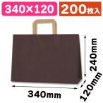 （手提袋）HフラットCB 340-1 未晒ブラウン/200枚入（K05-4901755353617-2H）