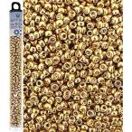 BEADSMITH Miyuki Round Seed Bead Size 8/0 22g-tube Galvanized Gold by Miyuki