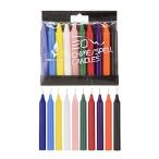 Mega Candles 20 шт без ароматизации ассортимент цвет Mini конус свеча высота 4 дюймовый x диаметр 1/2 дюймовый 