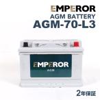 AGM-70-L3 Mini ミニR55 モデル(クーパー S クラブマン)年式(2010.03-2014.06)搭載(LN3 70Ah AGM) EMPEROR 70A  高性能 AGMバッテリー 送料無料