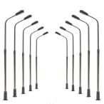 モデル街灯 道路灯 街灯柱 LED ライト温白色 62mm 1:150 10本入り 鉄道模型 建物模型 ジオラマ 情景コ