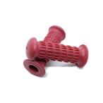 Beatus バイク ハンドル グリップ 22.2mm 1インチ 非貫通タイプ クラシック (レッド, Φ22.2mm