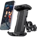 バイク スマホホルダー バイク用携帯電話ホルダー 360度回転 PETCHOR バイク スマホホルダー スタ