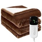 JUUE 電気毛布 掛け敷き兼用 160×130cm電気ブランケット  3分速暖 恒温加熱 過熱保護 切り忘れ防止