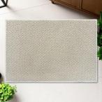 Pleadeliyループウール玄関マット 40×60cm お手入れ簡単ペット 引っ掻き防止マット抗菌滑り止め収